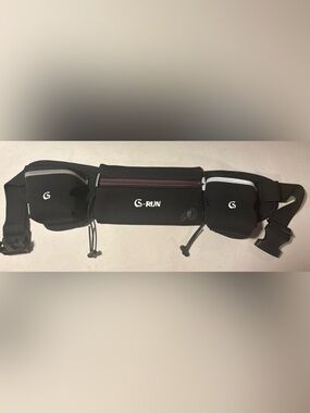 Sports Belt Bag Running Belt Waist Pack Bum Bag w/ Water Bottle Holders G Run